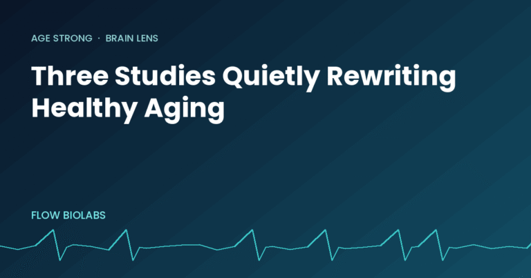 Three New Studies Are Quietly Rewriting What Healthy Aging Requires
